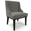 Ver imagem 3 de Kit 2 Cadeiras Decorativas Sala de Jantar Base Fixa de Madeira Firenze Suede Grafite/preto G19 -