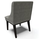 Ver imagem 5 de Kit 2 Cadeiras Decorativas Sala de Jantar Base Fixa de Madeira Firenze Suede Grafite/preto G19 -