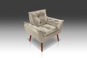 Ver imagem 1 de Poltrona Opala Suede Bege- Rv Decora