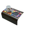 Ver imagem 2 de Bandeja para Sofá Porta Copos Decorada Cacau Lindecor Marrom