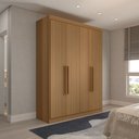 Ver imagem 1 de Guarda-roupa Solteiro Mykonos 4 Portas 2 Gavetas - Panorama Móveis