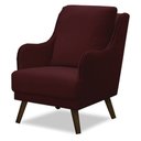 Ver imagem 1 de Poltrona Decorativa Catar com Tachas Veludo Marsala - Gran Belo