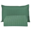 Ver imagem 1 de Kit Cobre Leito Colcha Monaco Solteiro Dupla Face 2 Peças Verde 100% Poliéster