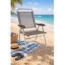 Ver imagem 2 de Cadeira Alumínio Reforçada Cancun Plus Cinza Zaka 120 Kg