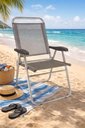 Ver imagem 2 de Cadeira Alumínio Reforçada Cancun Plus Cinza Zaka 120 Kg