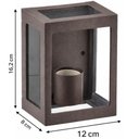 Ver imagem 3 de Kit 8 Arandelas Parede Lente Transparente Grade Aberta Marrom Iluminação Muros