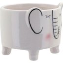 Ver imagem 7 de Cachepô Decorativo Vaso 8x9x9cm Cerâmica Branco Elefante