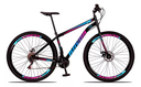 Ver imagem 1 de Bicicleta Aro 29 Shimano Traseiro Aço 21 Velocidades Marchas:azul e Rosa