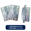 Ver imagem 3 de Porta Camarão Sarrafeada Branca 70x210cm + Kit Ferragem