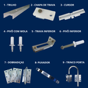Ver imagem 6 de Porta Camarão Sarrafeada Branca 70x210cm + Kit Ferragem