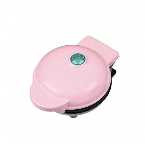 Mini Máquina de Assar Forma Elétrica Retro Waffle Coração 110V Rosa