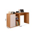 Ver imagem 4 de Mesa para Computador 140cm Freijó Off White Tech Caemmun