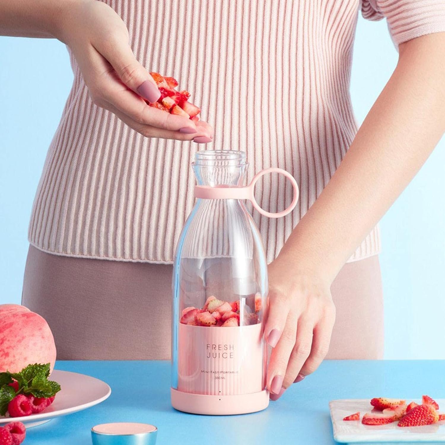 Leve Seu Espremedor de Frutas: Mini Liquidificador Portátil Recarregável - 4