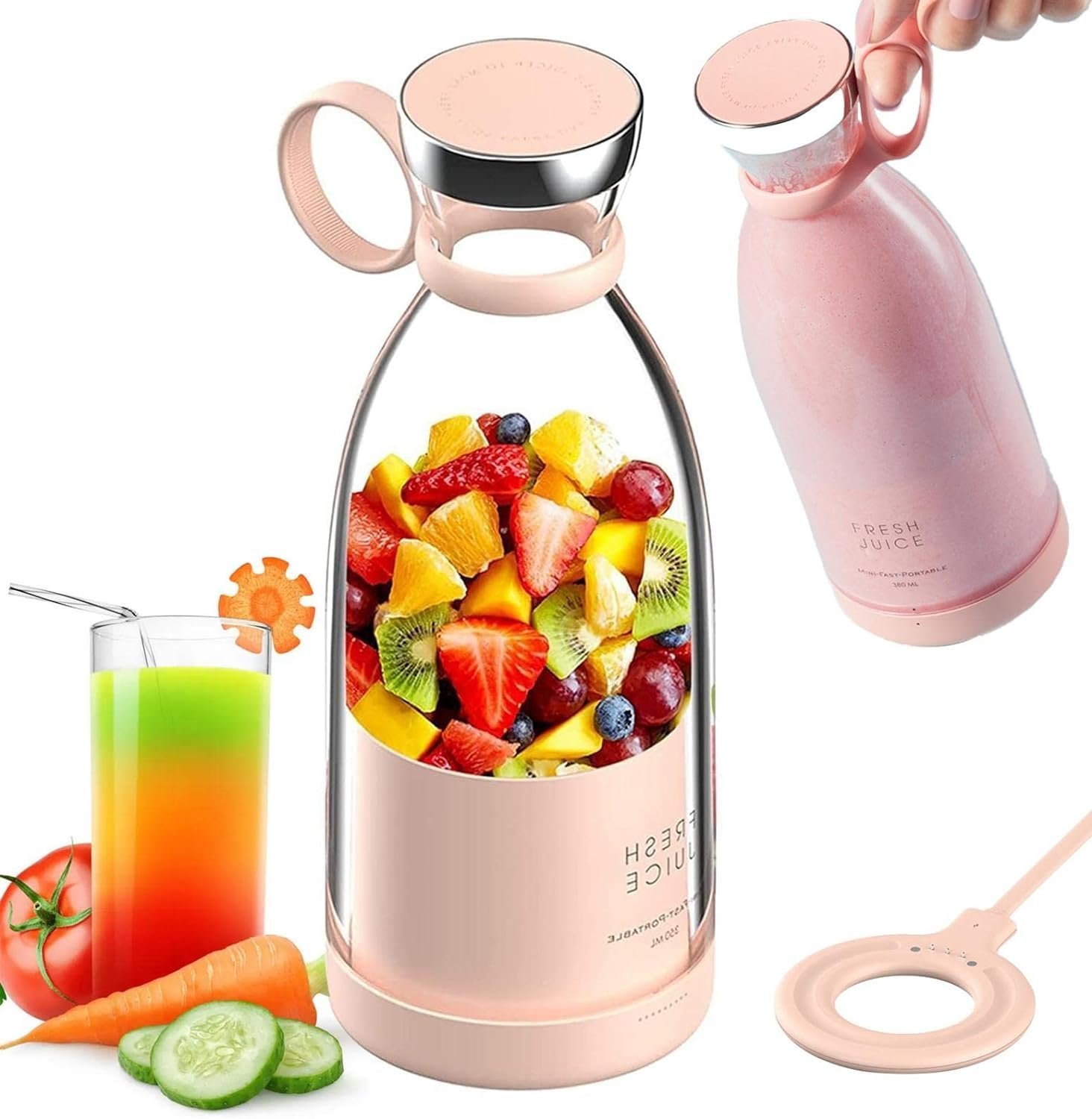 Leve Seu Espremedor de Frutas: Mini Liquidificador Portátil Recarregável - 7