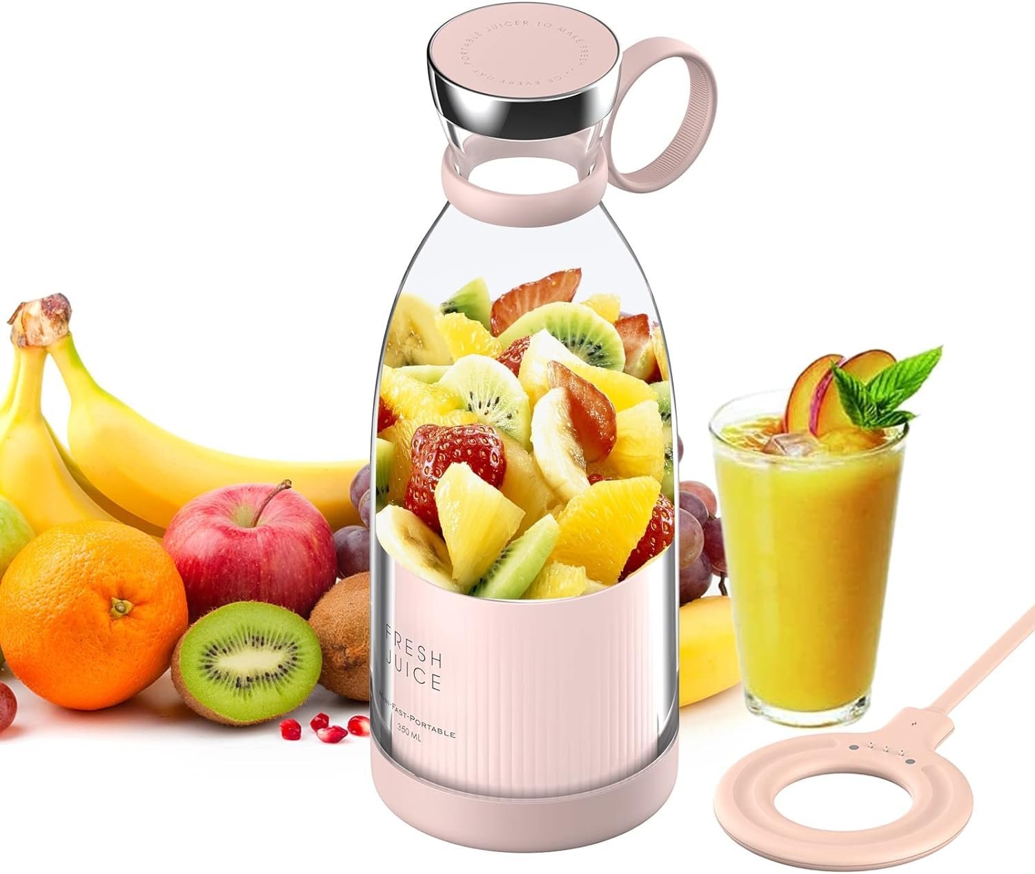 Leve Seu Espremedor de Frutas: Mini Liquidificador Portátil Recarregável - 2