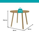 Ver imagem 4 de Conjunto Sala de Jantar Amora 4 Lugares Tampo MDP Estrutura Aço Dourado 99cm Móveis Carraro