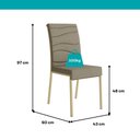 Ver mais imagens de Conjunto Sala de Jantar Amora 4 Lugares Tampo MDP Estrutura Aço Dourado 99cm Móveis Carraro
