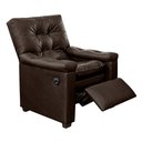 Ver imagem 2 de Poltrona Reclinável Imperador Couro Sintético Marrom com Massagem - SOFA STORE