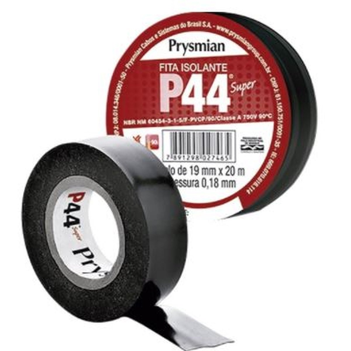 Fita Isolante Preta 19mm 20 Metros P-44 Prysmian