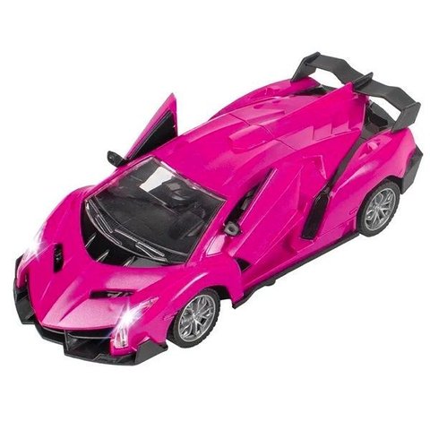 Carrinho de Controle Remoto Racing Control Pink Mania Multikids