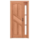 Ver imagem 1 de Kit Porta de Madeira Maciça PE22 Vidro Lateral de Cedro Arana Esel 213(A) X130(L) Lado Esquerdo