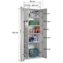 Ver imagem 5 de Armário Multiuso 2 Porta e 4 Prateleiras para Lavanderia Branco AJB STORE