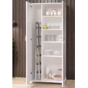 Ver imagem 2 de Armário Multiuso 2 Porta e 4 Prateleiras para Lavanderia Branco AJB STORE