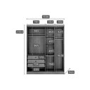 Ver imagem 5 de Quarto Casal Completo Rizon-linea 3 Peças (2 Guarda Roupas + 1 Closet Canto Obliquo) Qcm105 Cumaru-