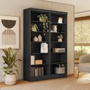 Ver imagem 6 de Estante de Livros 184,5CMX183CM Kit 3 Estantes 5 Prateleiras Preta
