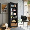Ver imagem 7 de Estante de Livros 184,5CMX183CM Kit 3 Estantes 5 Prateleiras Preta