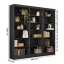 Ver imagem 4 de Estante de Livros 184,5CMX183CM Kit 3 Estantes 5 Prateleiras Preta