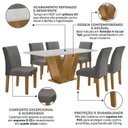 Ver imagem 5 de Mesa de Jantar com 6 Cadeiras MDF Espanha Casuá Cinamomo Off White Grafite