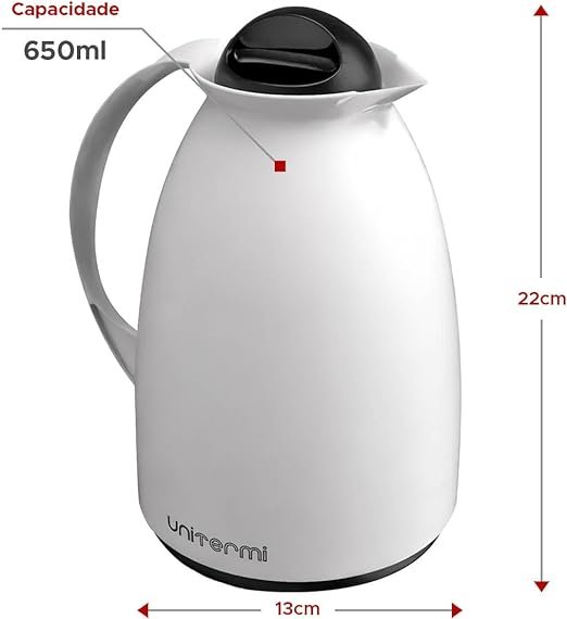 Garrafa Térmica 650ml Florença Unitermi Café Leite Chá:branco - 2