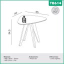 Ver imagem 3 de Mesa de Centro/lateral Formato Orgânico 65x50cm Tb614 Dalla Costa - Off White/freijó