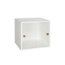 Ver imagem 1 de Armário Kit 44 Branco com Portas de Correr Acrílico e Puxador Montante Natural