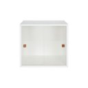 Ver imagem 2 de Armário Kit 44 Branco com Portas de Correr Acrílico e Puxador Montante Natural