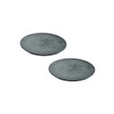 Ver imagem 1 de Kit 2 Pratos Raso Redondo Pedra Sabão Sobremesa e Bolos 26cm