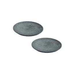 Kit 2 Pratos Raso Redondo Pedra Sabão Sobremesa e Bolos 26cm - 1