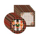 Ver imagem 1 de Kit Sousplat + Guardanapo Natal Quebra Nozes Nsw 6 Peças sem Base