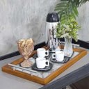 Ver imagem 2 de Bandeja Café Manhã Decorativa Bebida Grande Moderna Hall Entrada Recepção Casa Madecor BANDEJA LONDR