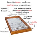 Ver imagem 3 de Bandeja Café Manhã Decorativa Bebida Grande Moderna Hall Entrada Recepção Casa Madecor BANDEJA LONDR