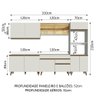 Armário de Cozinha Completa 310cm Branco Reims Madesa 01 - 4