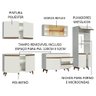 Armário de Cozinha Completa 310cm Branco Reims Madesa 01 - 5