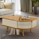 Ver imagem 2 de Mesa de Centro para Sala 90cm Indy Z10 Cumaru/opala - Mpozenato