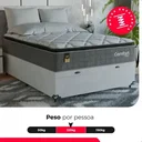 Ver imagem 5 de Cama Box Baú Casal Colchão Comfort Class Pillow Top 138x188 Cinza/suede Branco