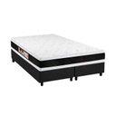 Ver imagem 1 de Cama Box Queen: Colchão Espuma Castor D45 Black e White Double Face + Base CRC Suede Gray(158x198)