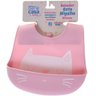 Babador Cata Migalha Silicone Impermeável Rosa - 3