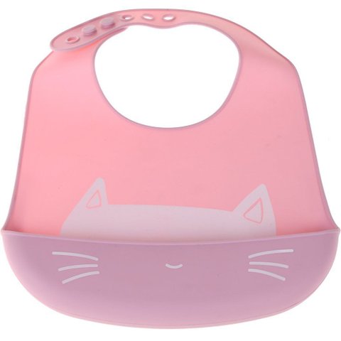 Babador Cata Migalha Silicone Impermeável Rosa