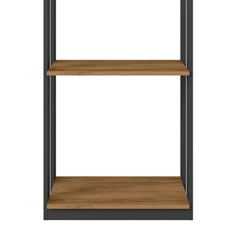 Guarda Roupa Modulado Closet Titan Preto Velluto/freijó - Pr Móveis Preto Velluto/ Freijó
