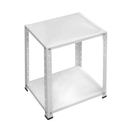 ESTANTE MODULAR COM 2 PRATELEIRAS REGULAVEIS EM AÇO ORGANIZADOR QUARTO ESCRITORIO MULTIUSO BRANCA - 2